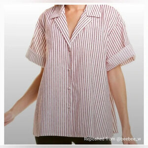 Rosie Assoulin By Any Other Name Striped Button Shirt